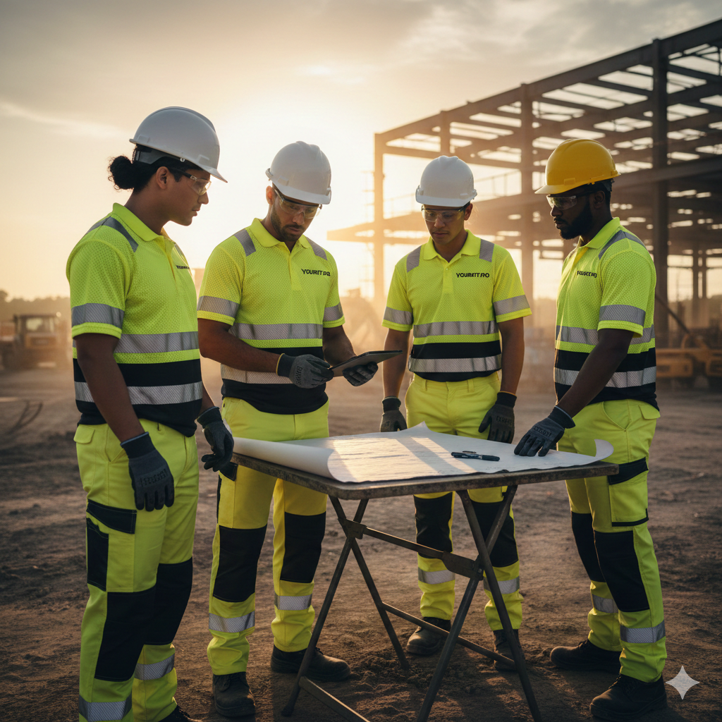 yellow construction uniform